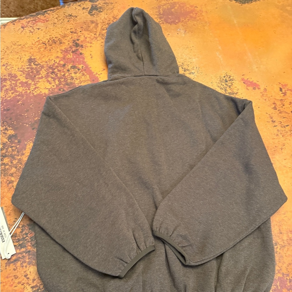 Fear of God Essentials Core Collection Heather Wood Hoodie Size S NWT - Picture 4 of 6